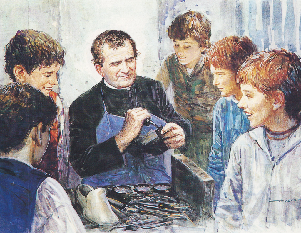 Cha Don Bosco và các trẻ nhỏ 